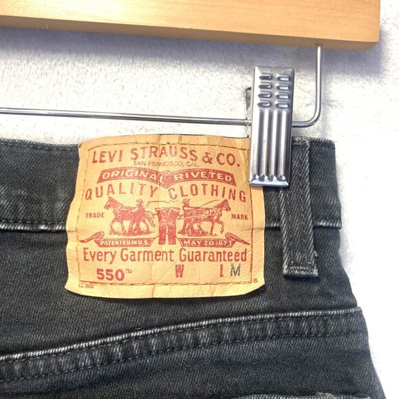 Vintage Y2K Levis 550 Jeans Womens 8 Black High Rise Relaxed Fit Tapered Retro - Picture 6 of 14